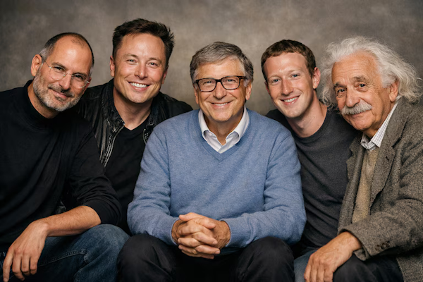Steve Jobs, Elon Musk, Bill Gates, Zuckerberg y Einstein: ¿quién tiene el CI más alto y por qué es solo una parte de su genialidad? - (Imagen Ilustrativa Infobae)