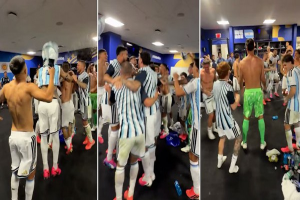 “Estamos re locos”: el eufórico festejo de los jugadores de Argentina tras la inolvidable clasificación contra Egipto. - Infobae