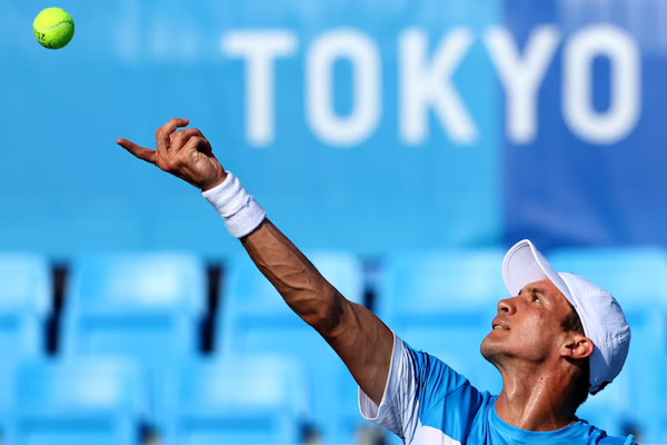 El tenista argentino Facundo Bagnis recibió un año de suspensión por doping y podrá volver a jugar en octubre (Crédito: REUTERS/Mike Segar)