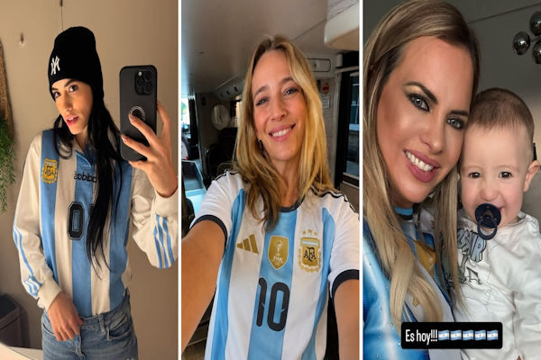 Camisetas, banderas y el sueño de la 4° estrella: así viven los famosos la previa de Argentina contra Inglaterra. - TELESHOW